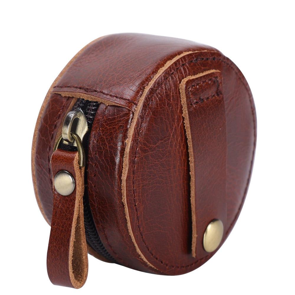 

Vintage Genuine Leather Storage Pouch Multi-functional Organizer for Earphone Jewelry Lipstick Retro Key Coin Wallet Unisex Small Pouch for Daily Use