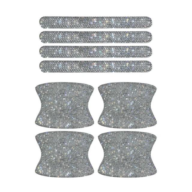 Diamond Door Handle Stickers Anti-scratch And Anti-collision Decorative Stickers Glittering And Dazzling Protecting Bodywork
