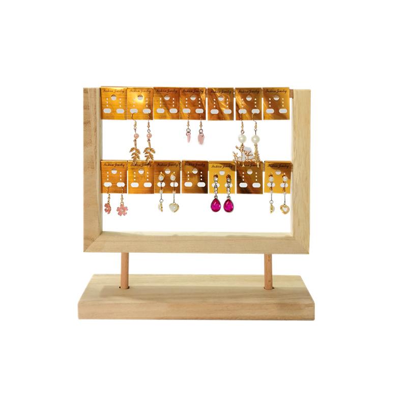 Solid Wood Multi-layer Jewelry Display Stand Earring Rack Earring Piece Matching Display Stand Simple Jewelry Storage Prop