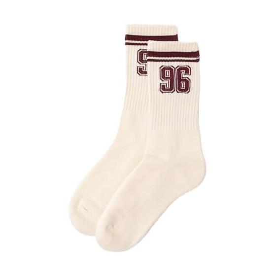 [Wego] Numbering Line Rib Socks Women s