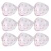 100Pcs Non Woven Disposable Microphone Cover Accessory for KTV Interview Stage Performance(White with Red Dot )