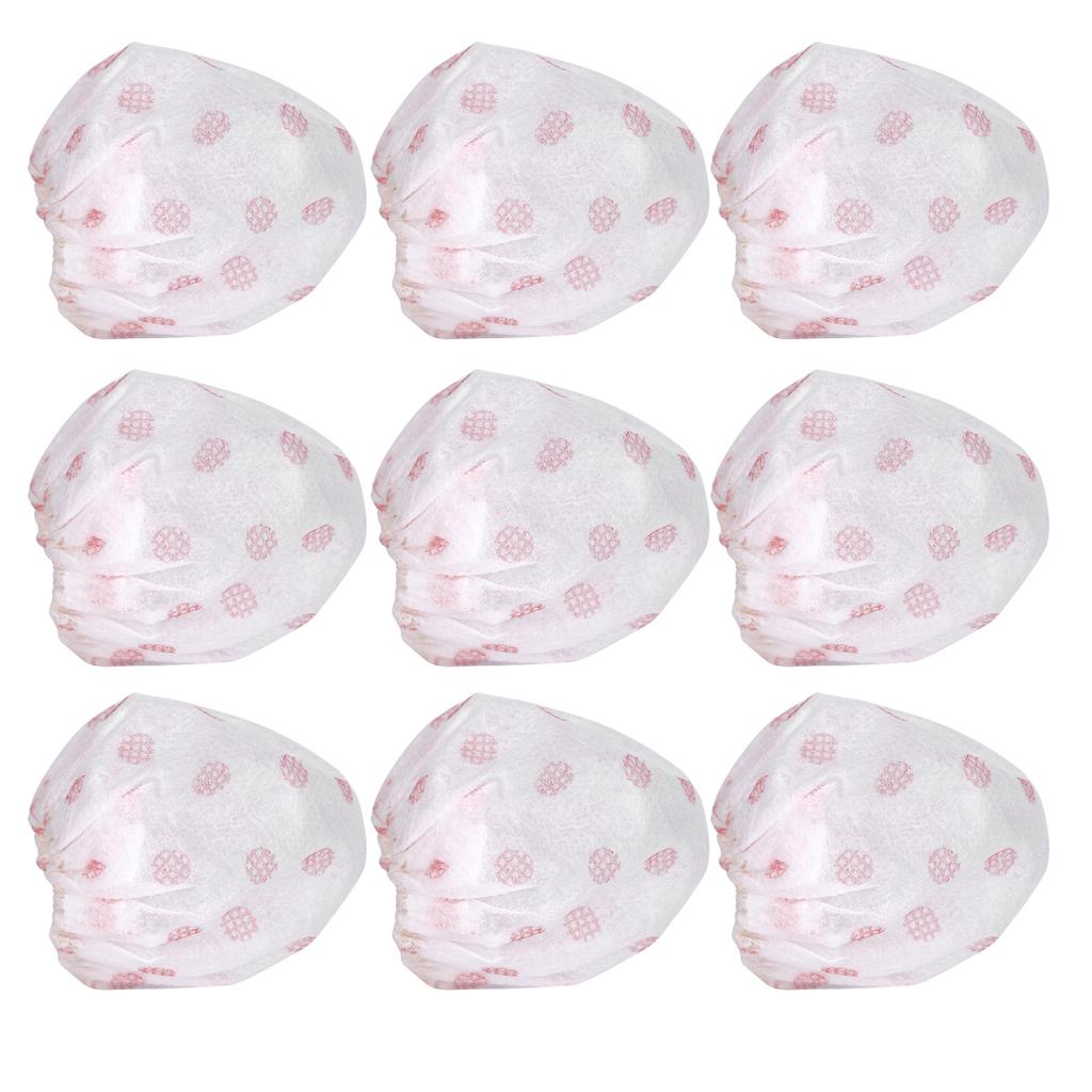 100Pcs Non Woven Disposable Microphone Cover Accessory for KTV Interview Stage Performance(White with Red Dot )