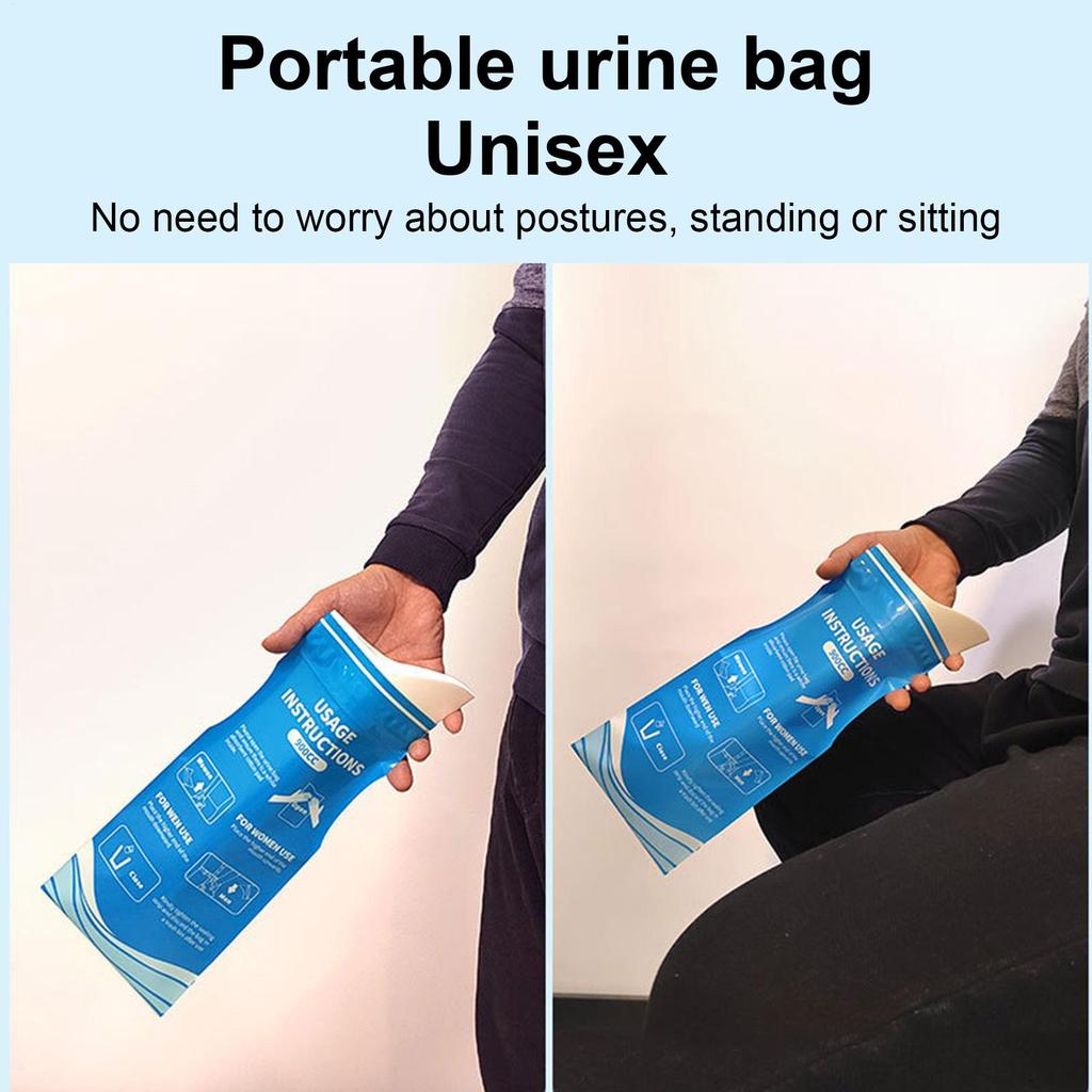 Pee Bags For Travel 900ml Portable Travel Urinal Vomit Bags Spill-Proof Toilet Solution Personal Care Products For Hiking