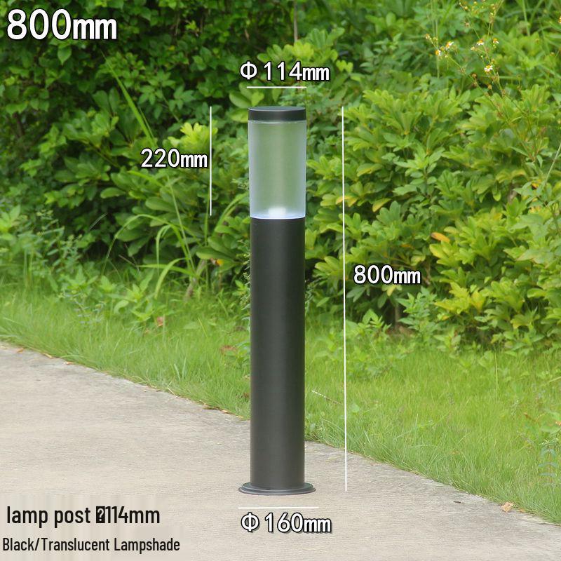 Stainless Steel LED Garden Lights - Waterproof Outdoor Cylindrical Ground Lights for Villas and Courtyards.