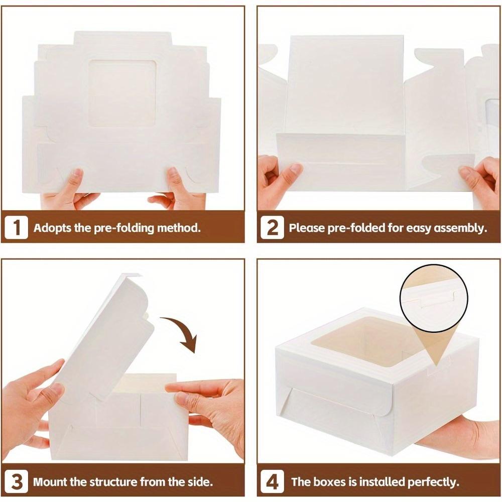 18pcs White Treat Boxes with See Though Window Gift Box Gift Wrap Boxes for Soap Gift Packaging Box for Birthdays Weddings Parties Festivals