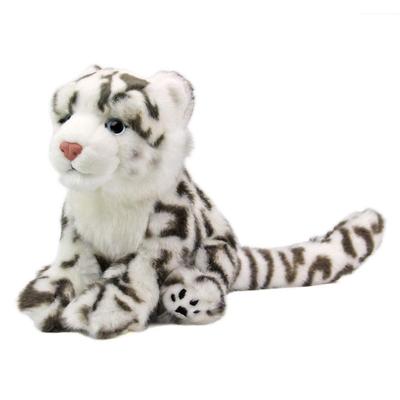 Calorata Snöleopard Plyschleksak (BabyRealistisk djurfamiljSoft Touch) Realistiska djurleksak docka present present födelsedag (Två gånger testad)  Jul