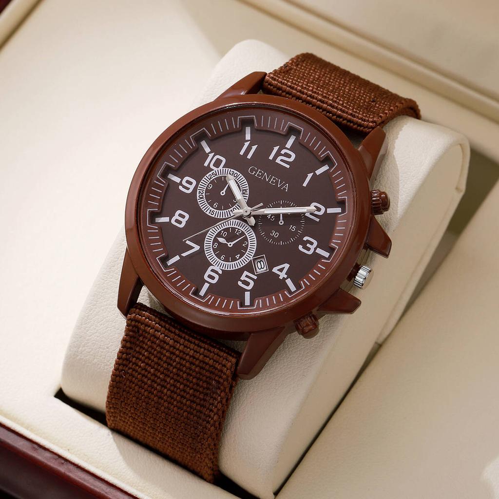 Fashion Mens Military Watch Casual Nylon Sports Quartz Watch With Calendar Reloj Hombre