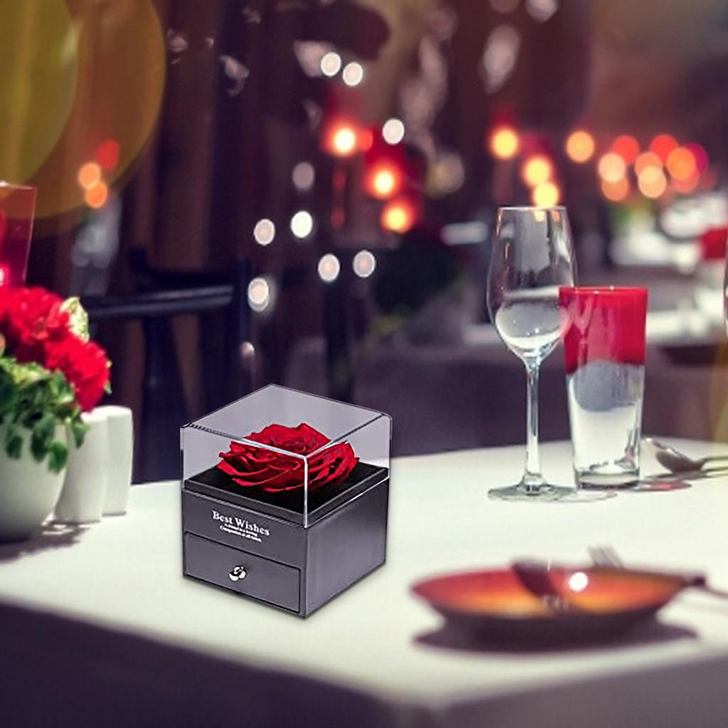 Haltbare Blume Geschenkbox Rosenkonservierungsbox Muttertag Handgemachte Rose Geschenk Haltbare Blume Geschenkbox Rosenkonservierung