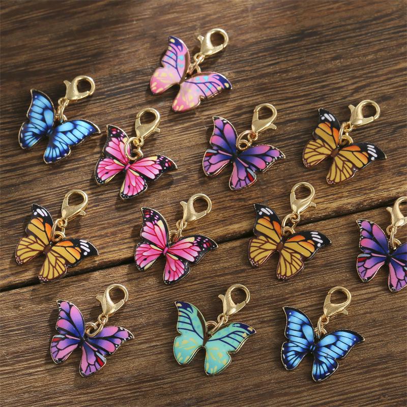 European & American Fashion Jewelry: DIY Colorful Butterfly Charm Earrings & Necklace Pendants