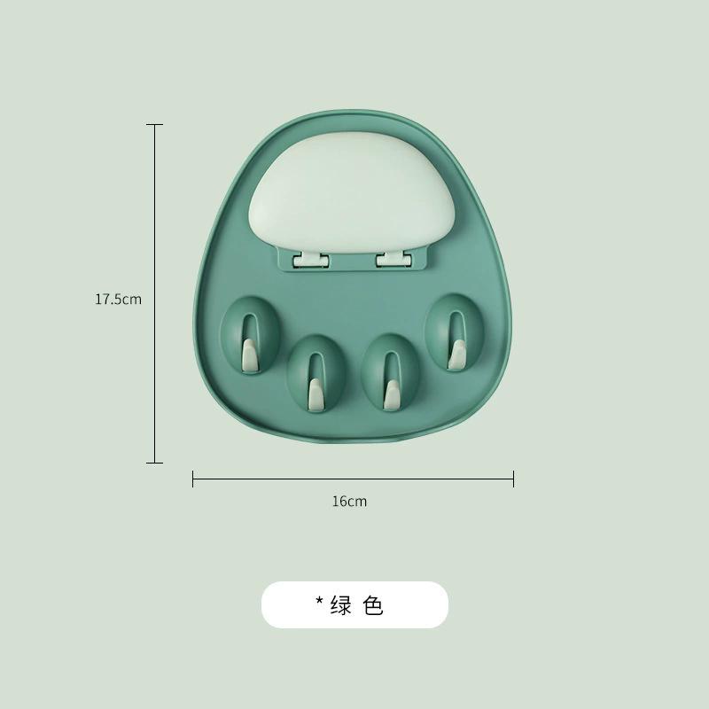 Kitchen free punching cat claw pot lid rack multifunctional wall-mounted hook storage rack creative soup spoon chopstick rack