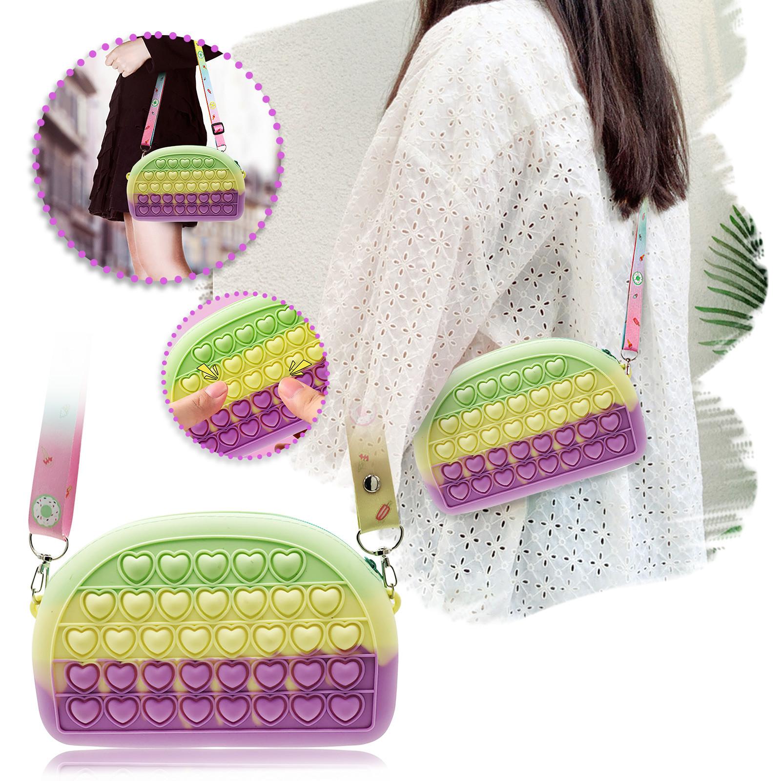 

Сумка с подвеской для игрушек, игрушки для снятия стресса с пузырьками для взрослых и детей D