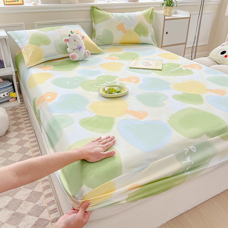 Premium Aloe Cotton Fitted Sheet & Waterproof Pillowcase Set - Skin-Friendly & Comfortable