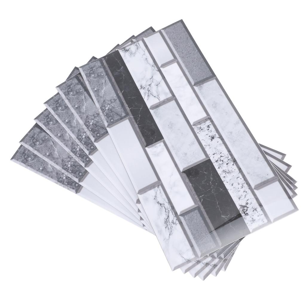 6 PCS Kitchen Backsplash Wallpaper PVC Self Adhesive Waterproof Oil Resistant Peel and Stick