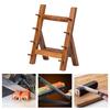 Wooden Cutter Display Stand Multipurpose Cutter Storage Rack with Multi Layer Design for Home Kitchens and Restaurants