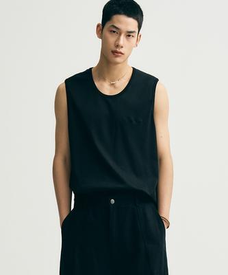 NOIRER Cotton Regular Sleeveless (Black)
