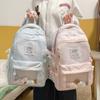 Schoolbag new sweet striped backpack schoolgirl class polka dot schoolbag leisure travel lace bow backpack