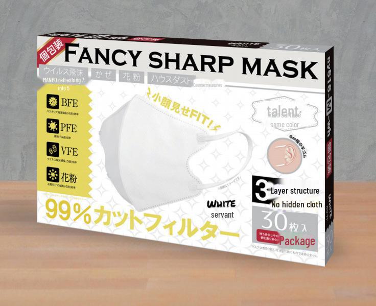 3D Stereo Sun Protection Mask: Thin, Colorful, Breathable, Ear-Proof, Full Japanese Packaging