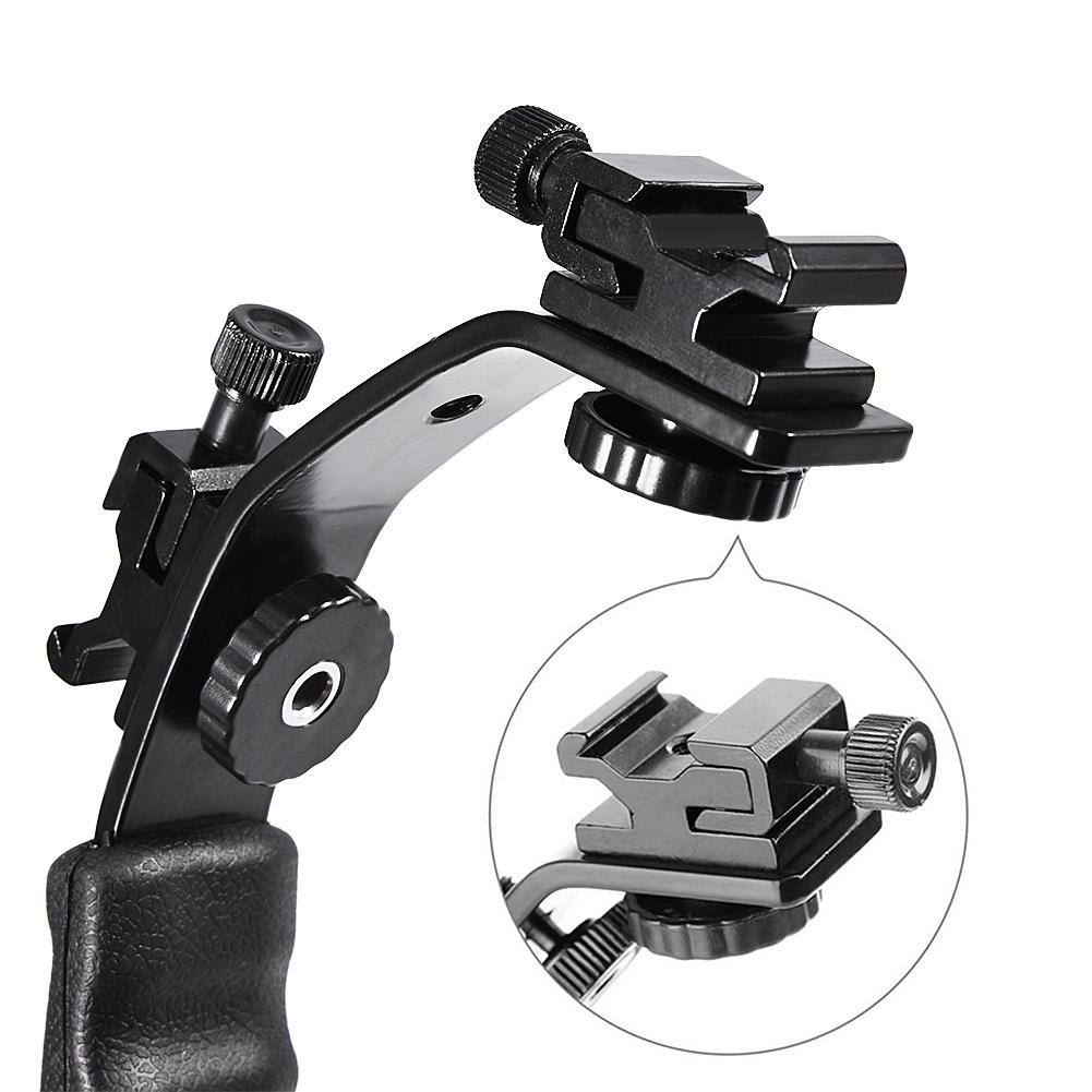 L Shaped Flash Bracket Holder Hot Shoe Mount for Flashlight DV Camcorder 120 135 Film Camera