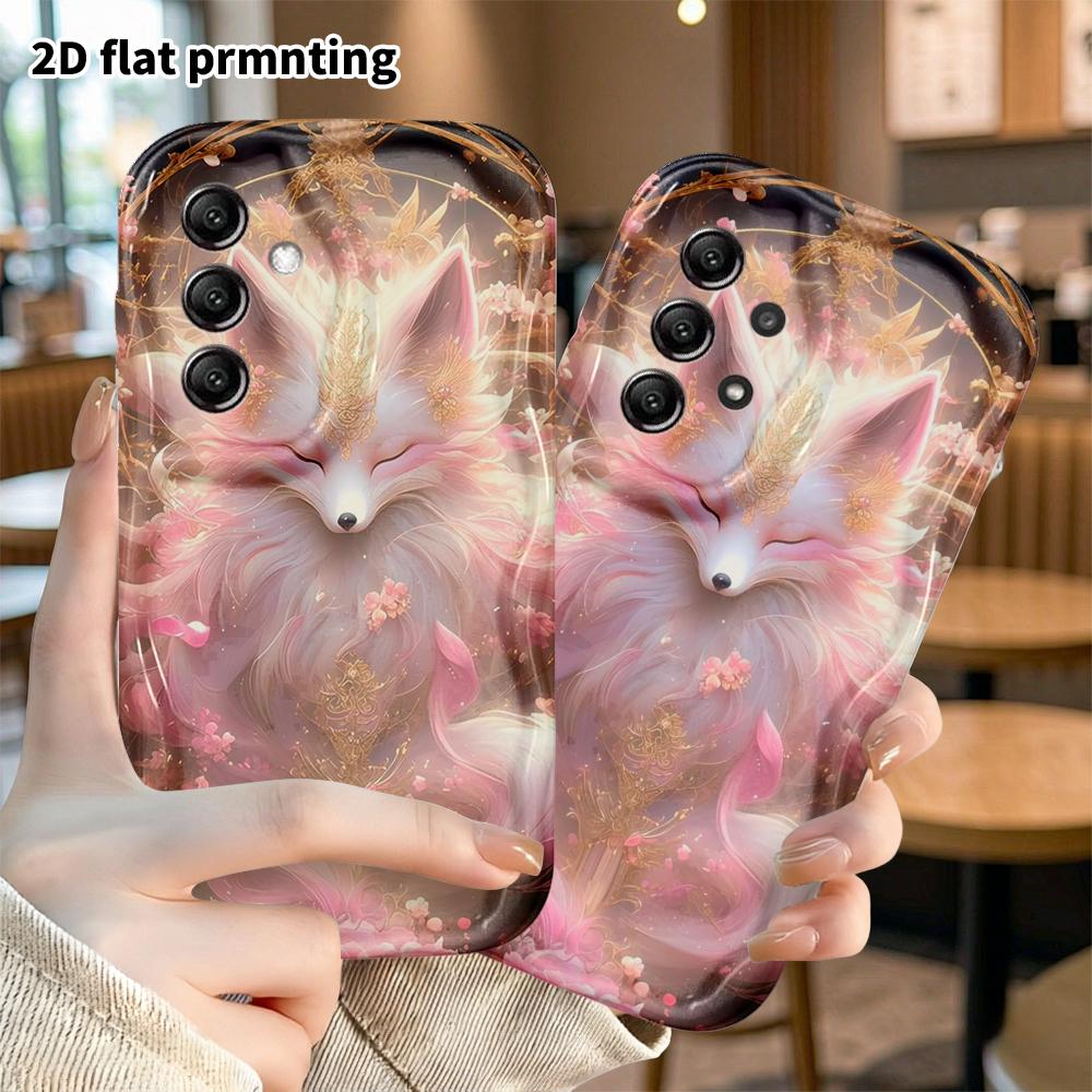 Phone Case: 2D Flat Samsung Galaxy A34 A35 M05 M06 S20 S22 S21 FE Plus 5G Protective Case, Golden Nine-Tailed Fox, Christmas and Halloween Gift