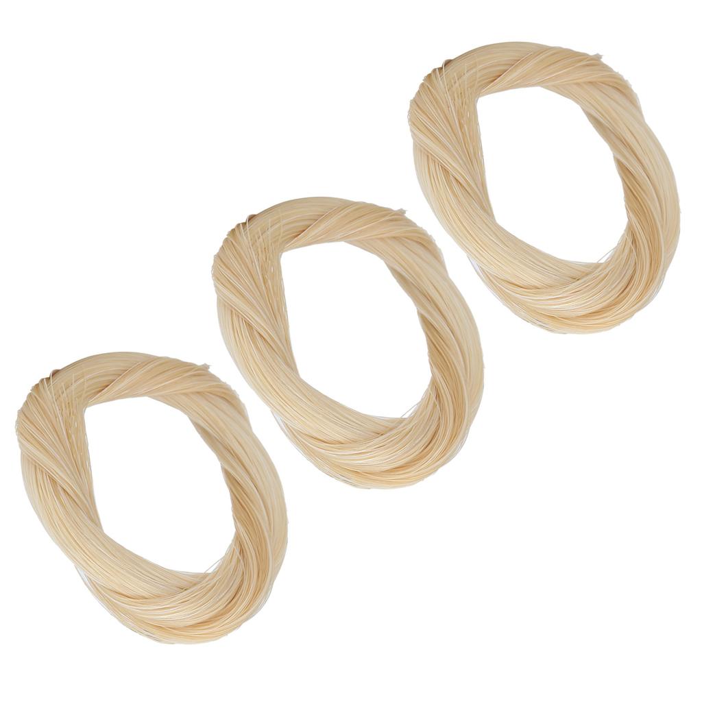 3Pcs Horse Hair for Violin Natural White Replacement Musical Accessories for Viola/Cello