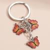 1Pc Cute Keychain Colorful Butterfly Key Ring Flying Animals Key Chains for Women Girls Handbag Accessories Handmade Jewelry