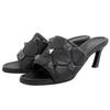 Valentino Garavani Women's Leather Pyramid Studs Open-Toe Heel Sandals, Black, Size 36, VSW BK3 Shoes 36 blackUsed
