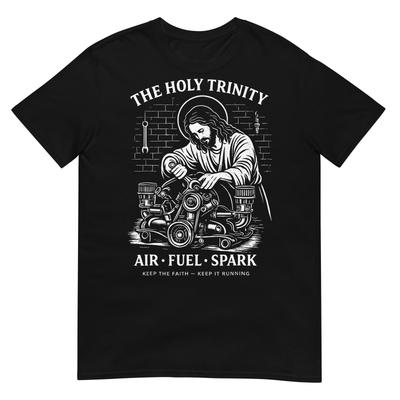 The Holy Trinity Air Fuel Spark Mechanic Jesus Humor TShirt