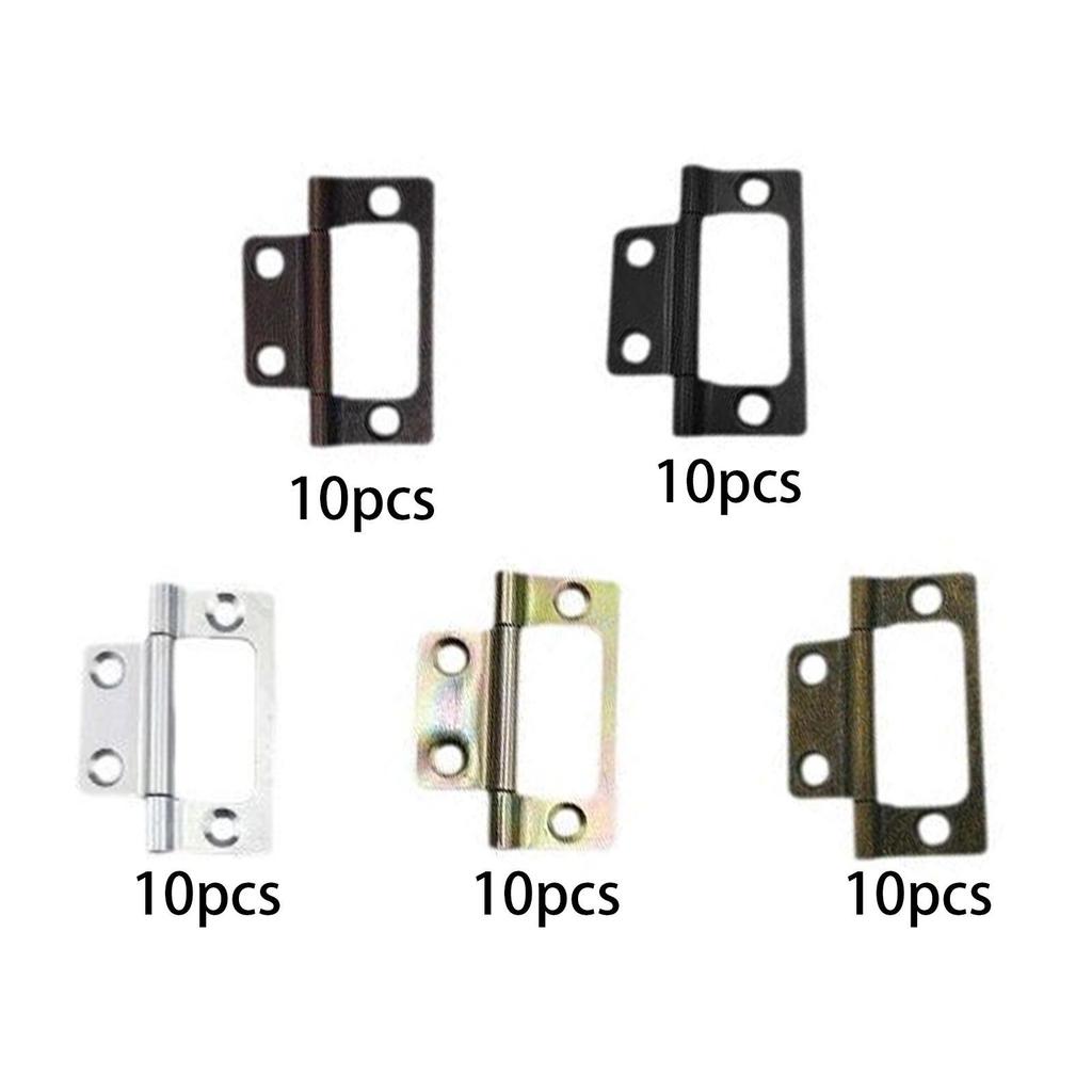 10 Pieces Door Hinges Hardware Iron Easy Installation Rotation Accessories for Living Room Bedroom Wooden Doors Farmhouse