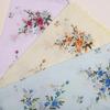 3pcs/set With Wavy Edge Embroidered Flowers Print With Lace Handkerchiefs for Wedding Gift Cotton Kerchiefs Pocket Hankies