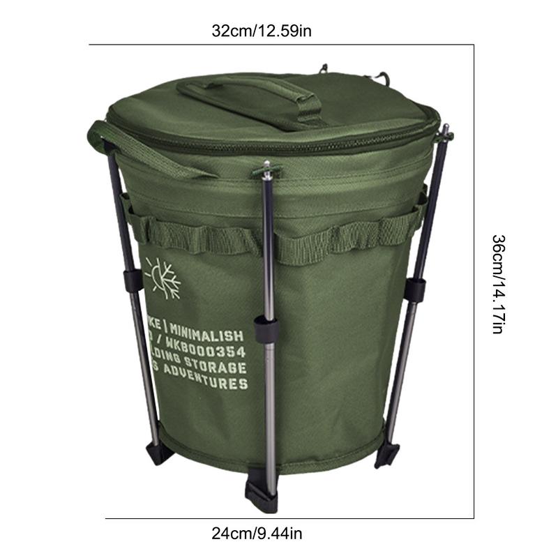 Foldable Ice Buckets 20L Car-Mounted Round Insulation Barrel Portable Cooler Bag With Waterproof Inner Layer For Drinking