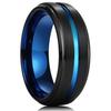 30 Styles Men Blue Grooved Black Stainless Steel Ring Koa Wood And Abalone Shell Inlay Arrow Red Meteorite Ring Men Wedding Band