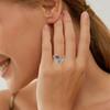  Silver Plated Lucky Hand of Fatima Opening Ring Zircon Teardrop Lotus Evil Eyes Stackable Rings Party Jewelry Gift