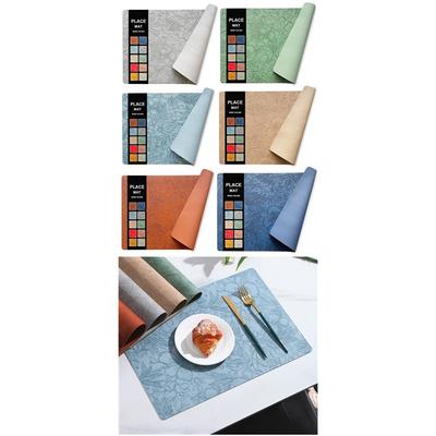 Luxury Leather Placemats Set of 4 Non Slip Oil Resistant Waterproof Heat Insulated Creative Table Mats for Home and Hotel High End Dining Experience