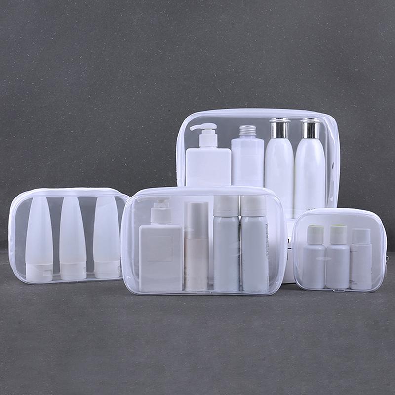 Transparent Pvc Bags Travel Organizer Clear Makeup Bag Beautician Cosmetic Bag Beauty Case Toiletry Bag Make Up Pouch Wash Bags