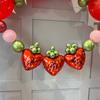 Pink Digital Strawberry Balloon Set 32 Inch Digital Balloon Strawberry Aluminum Film Balloon Birthday and Anniversary Decoration