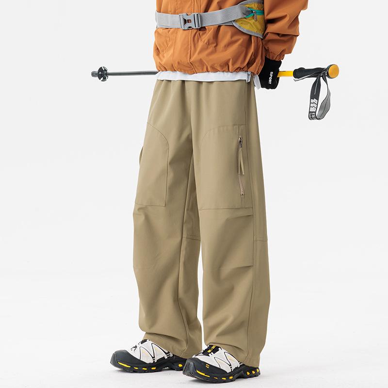 Spring and Autumn New American Retro Overalls Men's Sports Casual Pants Windproof Shock Pants