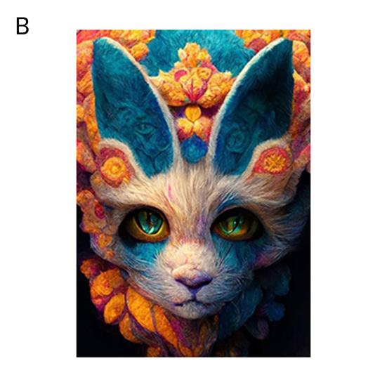 1 Set Diamond Painting Kit Exquisite Cat Pattern DIY Rhinestone Picture Craft Set for Home Decoration