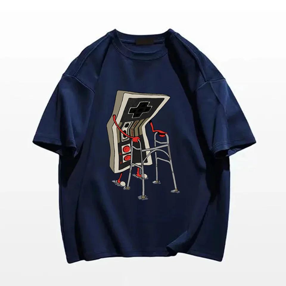 

Футболка с изображением старой школы Видеоигры Футболки с графическим принтом 80-х годов в стиле ретро Дизайнерские футболки в стиле стритстайл 1Cotton Винтажные футболки большого размера в стиле стритстайл XXXXXL зелёный