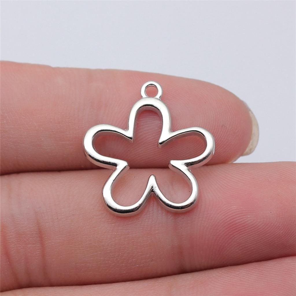 Charms Small Flower Pendants Wedding Jewelry Findings QC116