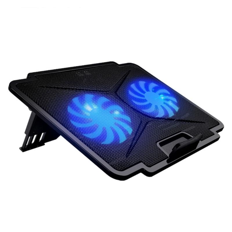 

Laptop Coolers Large Size For Notebook Two USB LED Quiet Laptop Cooling Pad 6 Speed Adjustable Laptop Coolers Stand 1