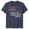 Unisex Grandad Knows Everything Funny Fathers Day Tshirt Tee Best Dad Ever Papafd