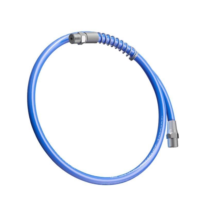 Grease Gun Hose Flexible Heavy Duty Flex Hose Explosion-Proof Spring Lube Gun Hose for Hand and Air Powered Grease Guns