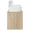 Bathroom Furniture Set 3 pcs Sonoma Oak 129 x 44.5 x 80 cm