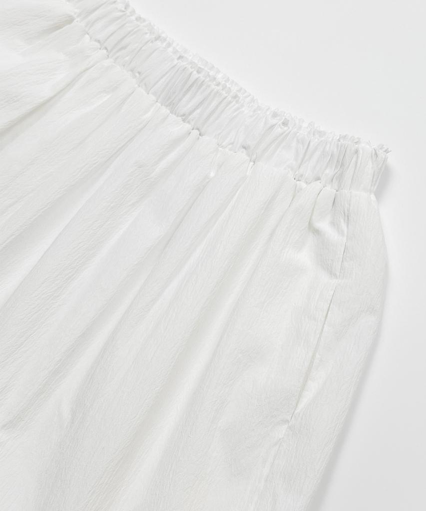 MARROT Shirred Frill Long Skirt_White