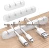 Silicone Cable Protector & Organizer: Self-adhesive Desktop & Car Clip Winder for Cables
