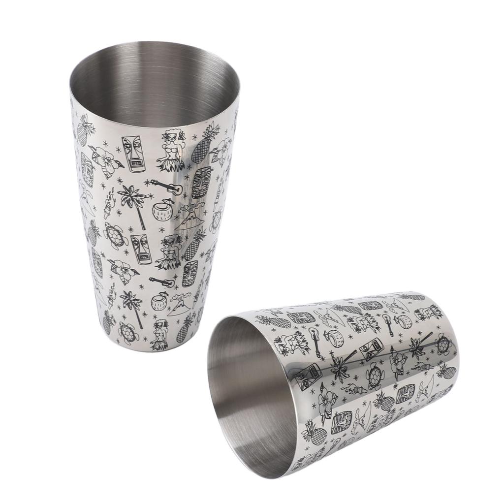 Cocktail Shaker Set 304 Stainless Steel Large Capacity Leakproof Long Lasting Use Boston Bar Shaker