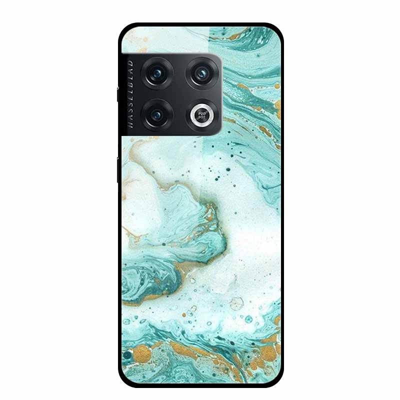 For OnePlus 10 Pro Case Marble Tempered Glass Back Cover Hard Case For OnePlus 10 Pro Shockproof Fundas NE2210 Protective Coque