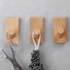 Wooden Wall Hooks Wall Mounted Self Adhesive Wood Hook with Glue Heavy Duty Hangers Rack for Towel Key Hat Home Organizer Holder