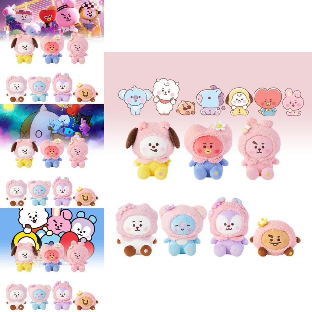 Adorable Korean Trendy Plush Doll Sakura Series Cute Cartoon Animal Figurine