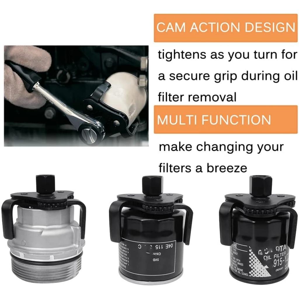 Universal Three-Jaw Oil Filter Wrench Adjustable 55-115mm Car Repair And Maintenance Three-Claw Oil Filter Removal Tool
